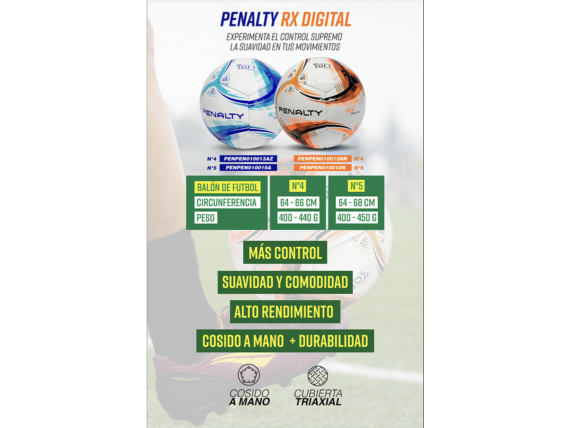 Balón de Fútbol Penalty RX Digital Nº5 19