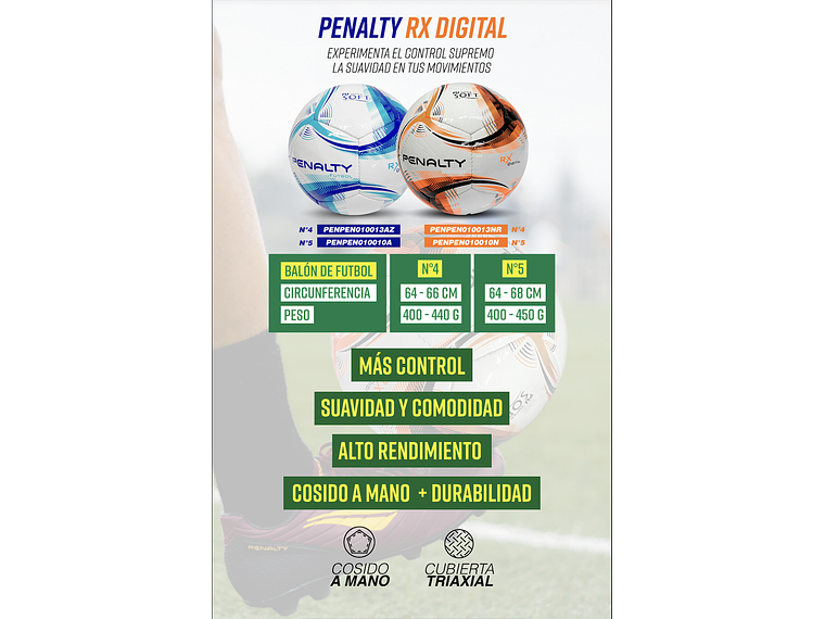 Balón de Fútbol Penalty RX Digital Nº5 19