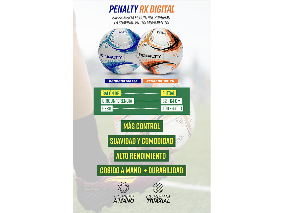 Balón de Futsal Penalty RX Digital 20