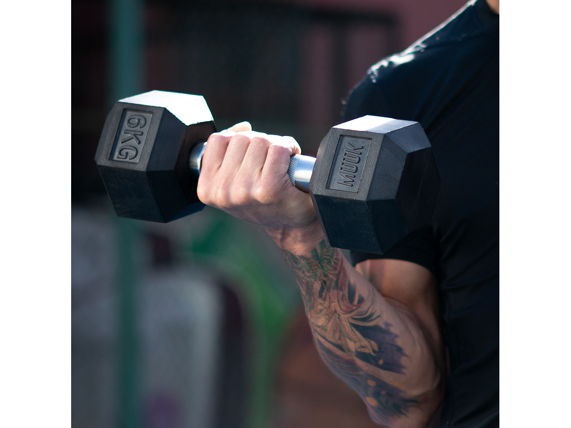 Mancuerna Hexagonal Muuk Goma 12,5 Kg 2