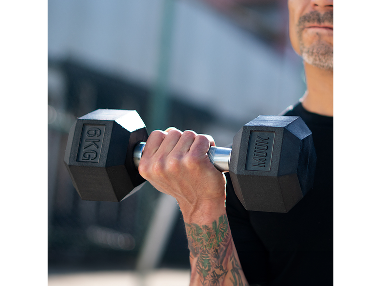 Mancuerna Hexagonal Muuk Goma 12,5 Kg 5