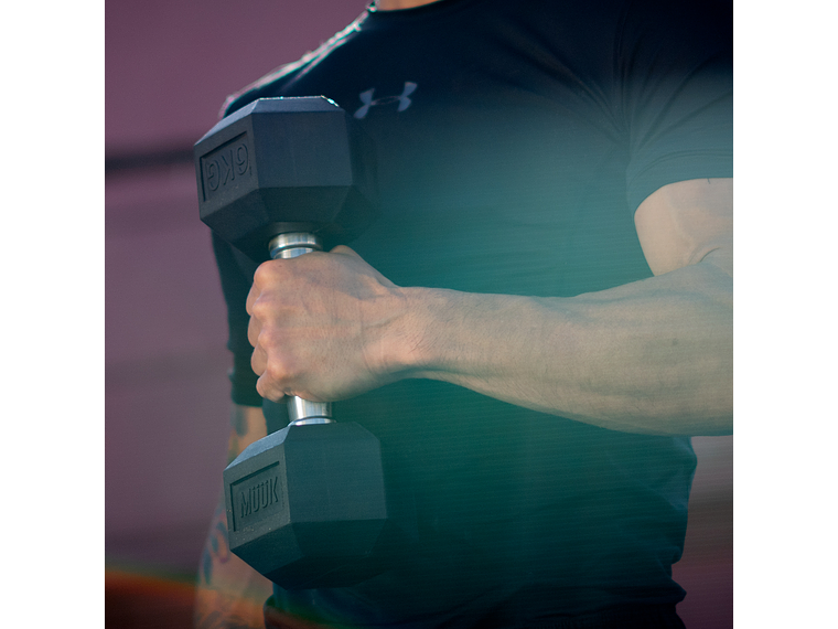 Mancuerna Hexagonal Muuk Goma 12Kg 5