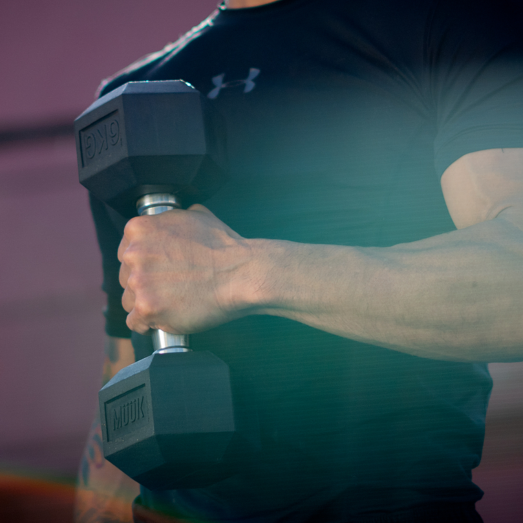 Mancuerna Hexagonal Muuk Goma 12Kg 5