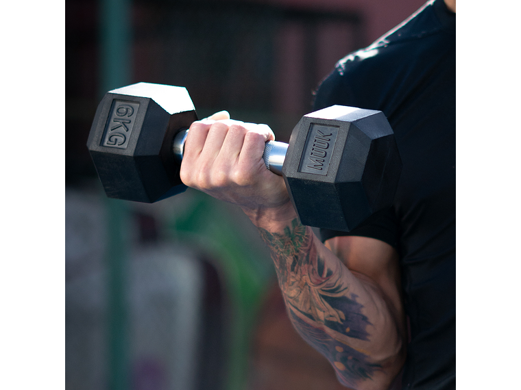 Mancuerna Hexagonal Muuk Goma 14Kg 4