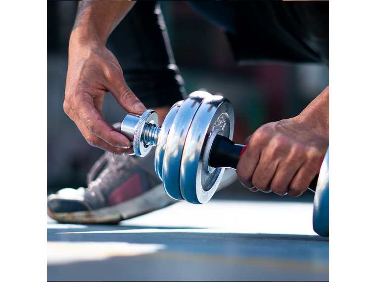 Set De Mancuernas Con Extensor 15 Kg Flott 4