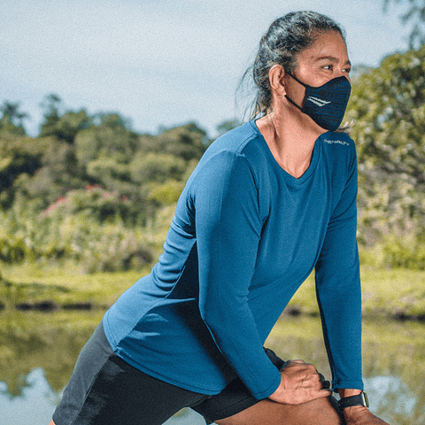 Mascarilla Deportiva Penalty Block Traino Negro Azul