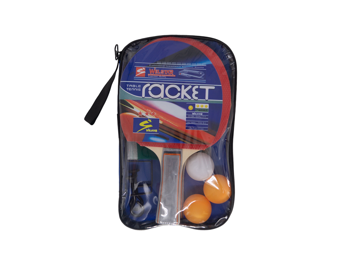 Set de Ping Pong Paletas + Pelotas + Red Welstar 1