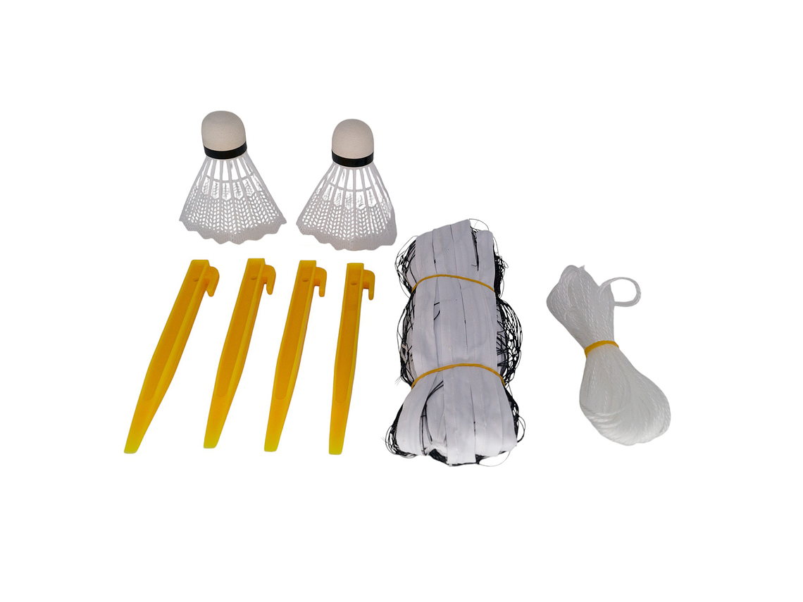 Set de Badminton Muuk 4 Raquetas + 2 Plumillas + Red 5