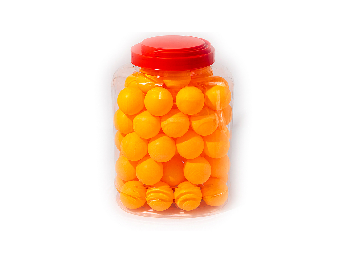 Gruesa de Ping Pong Welstar 60 Unidades Naranjo 1