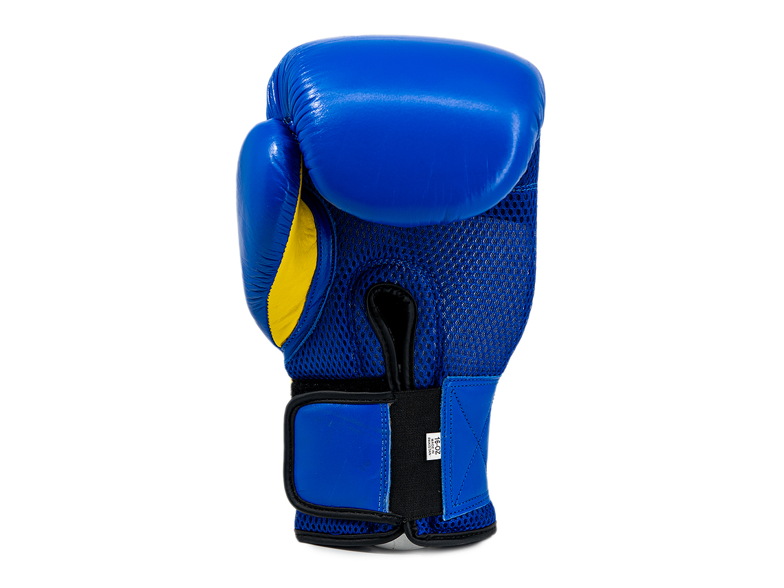 Guante de Box Muuk Cuero Eliminator Azul-Amarillo 5
