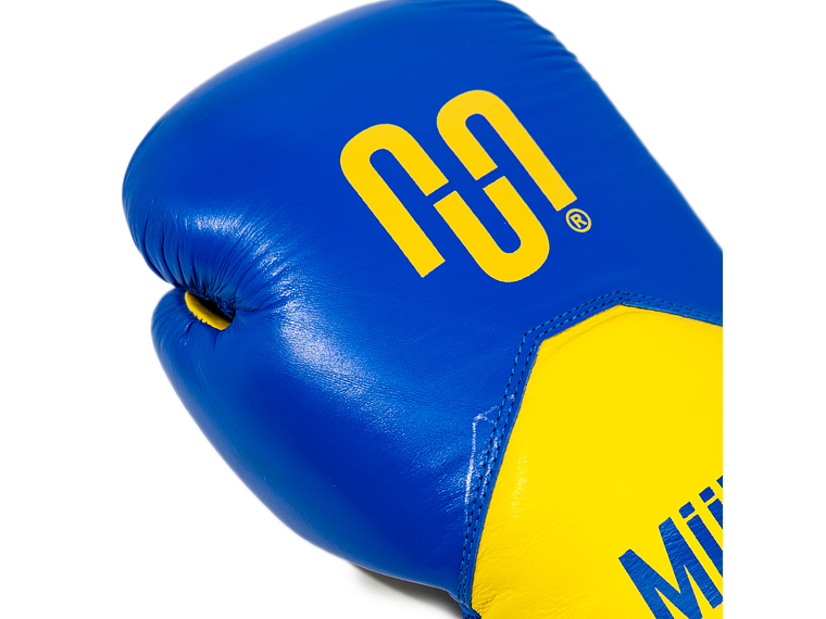 Guante de Box Muuk Cuero Eliminator Azul-Amarillo 6