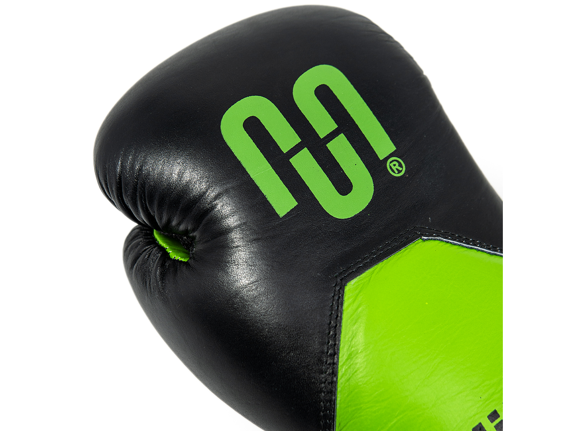 Guante de Box Muuk Cuero Eliminator Negro-Verde 2