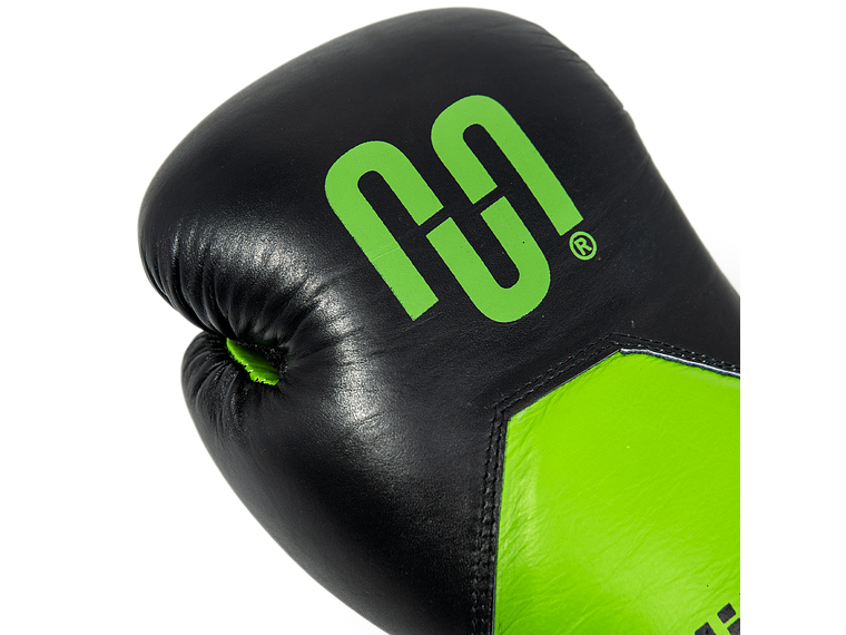 Guante de Box Muuk Cuero Eliminator Negro-Verde 2