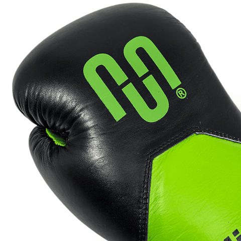 Guante de Box Muuk Cuero Eliminator Negro-Verde