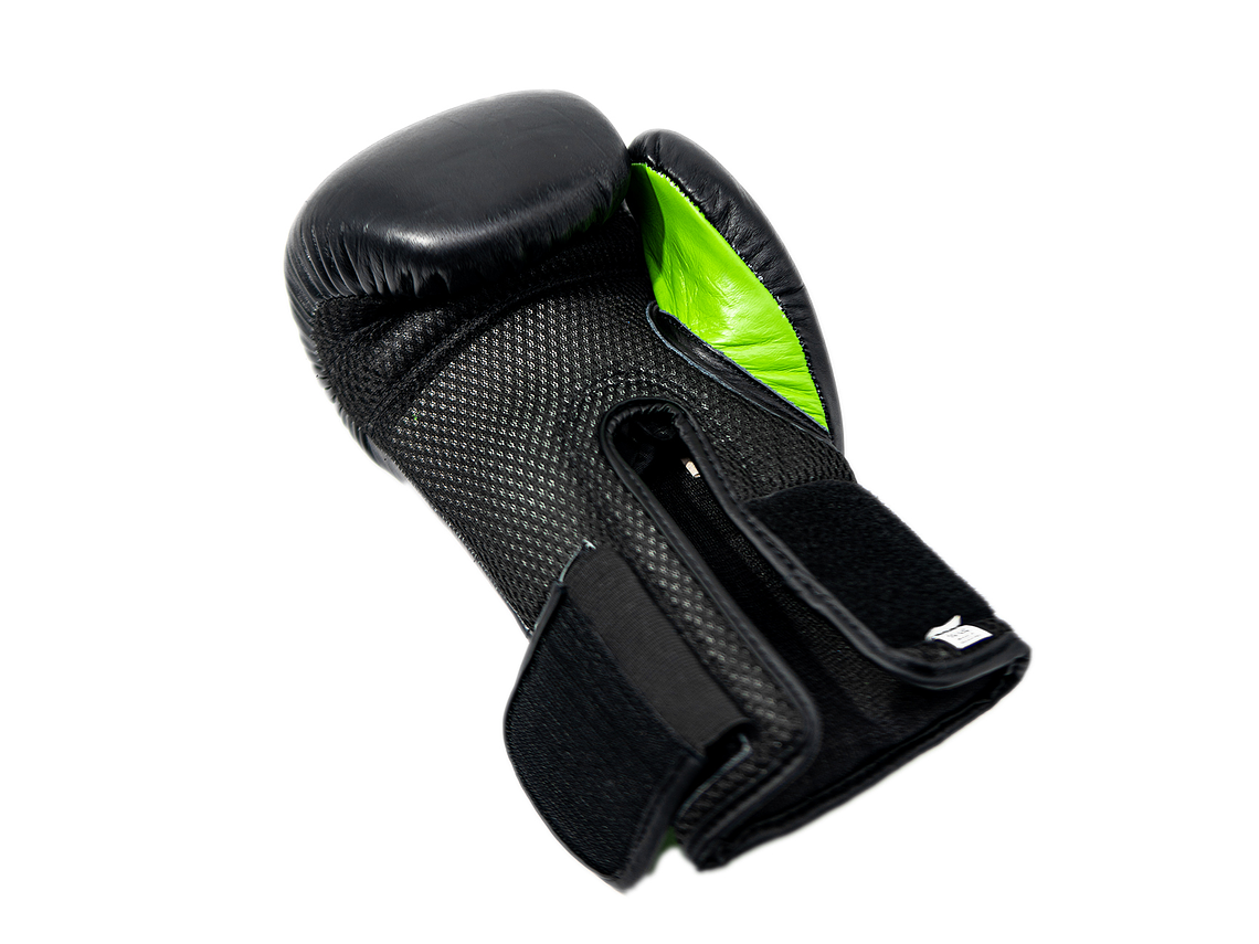 Guante de Box Muuk Cuero Eliminator Negro-Verde 3