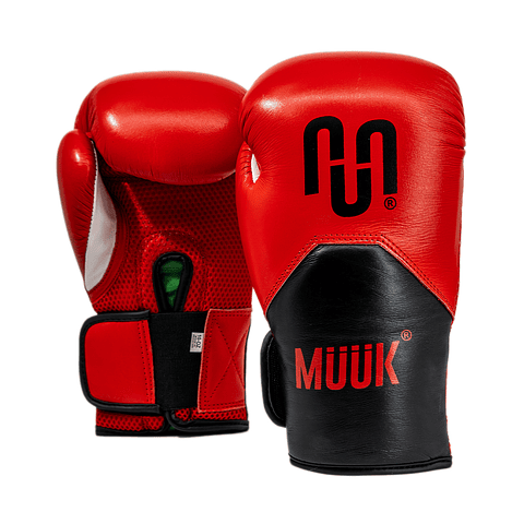 Guante de Box Muuk Cuero Eliminator Rojo-Negro