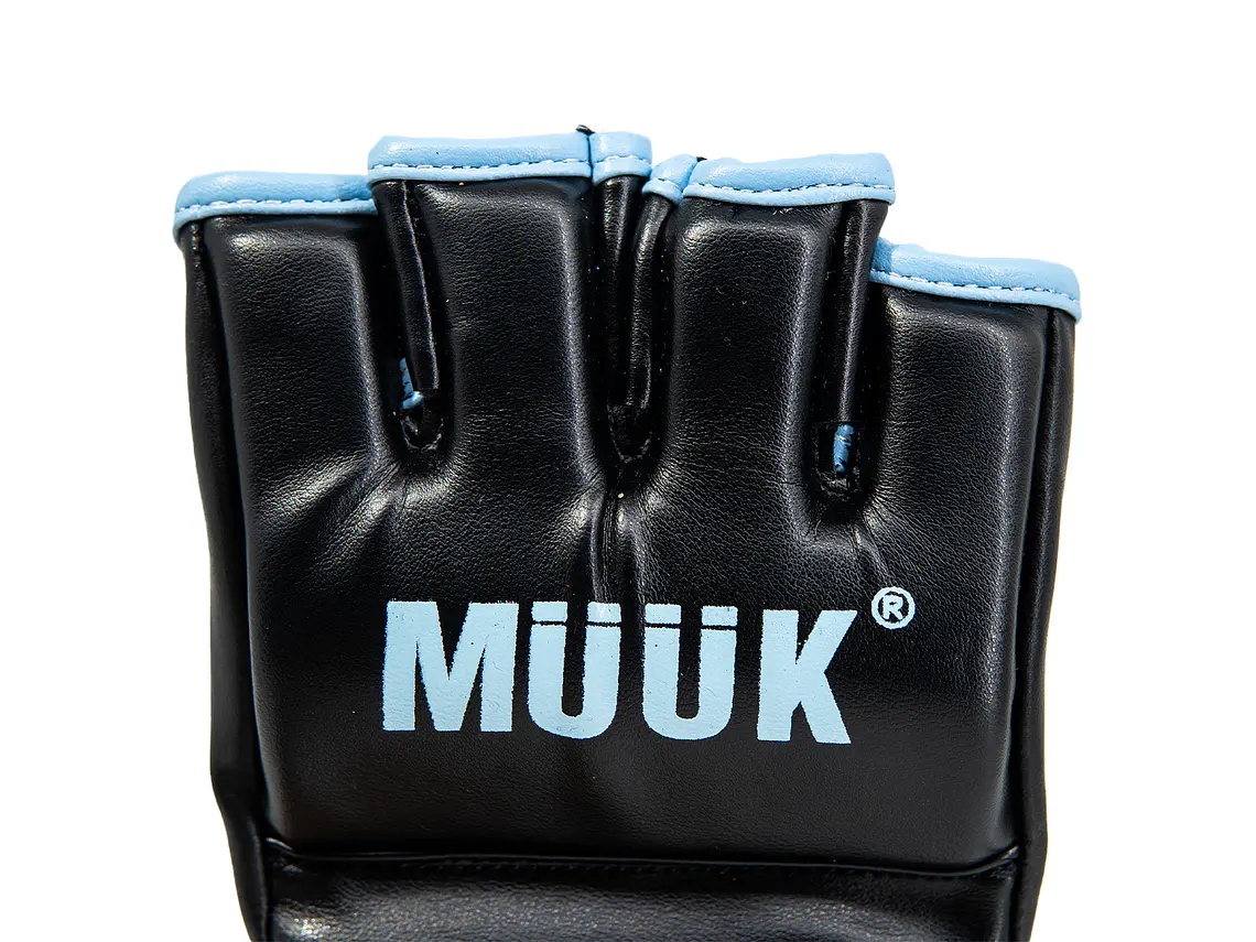 Guantilla MMA K.O Muuk Negro-Cyan 2
