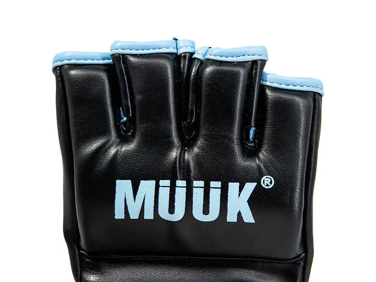 Guantilla MMA K.O Muuk Negro-Cyan 2