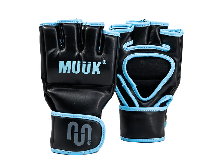 Guantilla MMA K.O Muuk Negro-Cyan 1