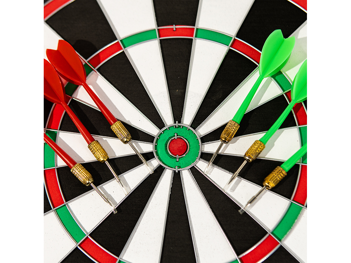 Tablero De Dardos Bus Sport 15 Pulgadas + 6 Dardos 3