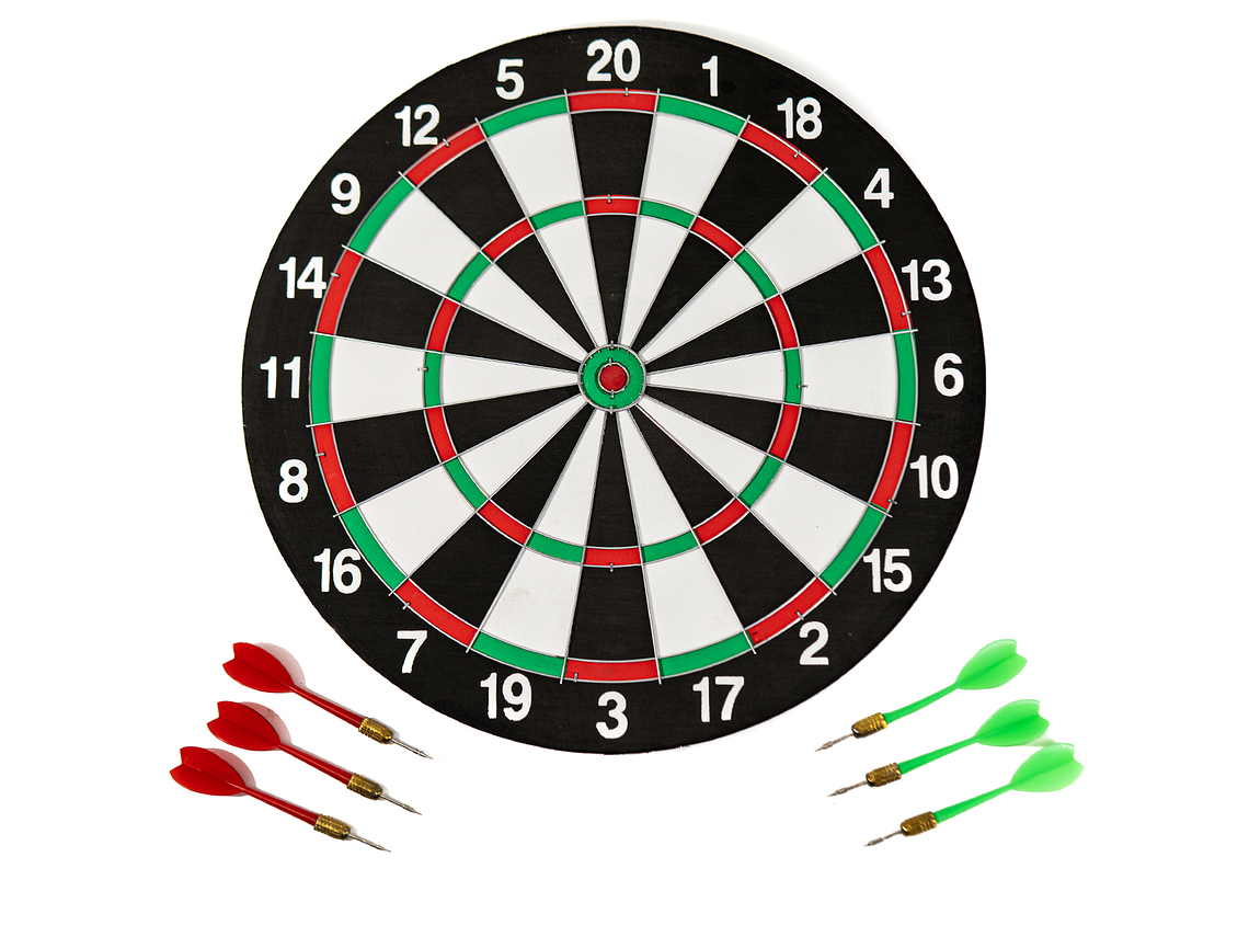 Tablero De Dardos Bus Sport 15 Pulgadas + 6 Dardos 1