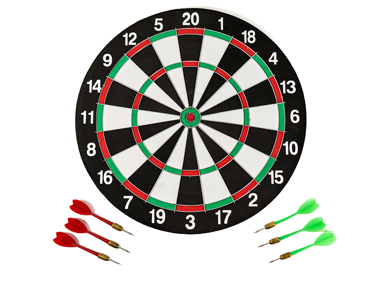 Tablero De Dardos Bus Sport 15 Pulgadas + 6 Dardos 1