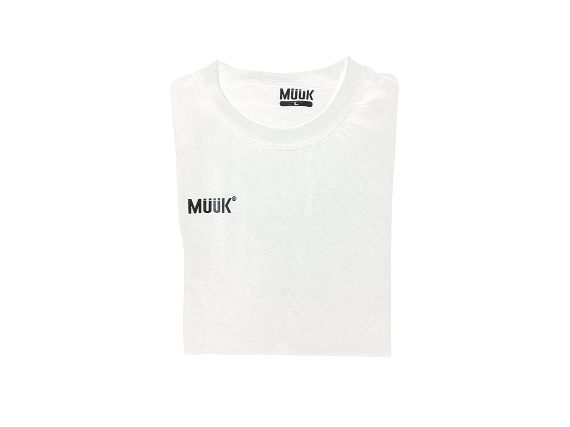 Polera Muuk 100% Algodón Blanca 3