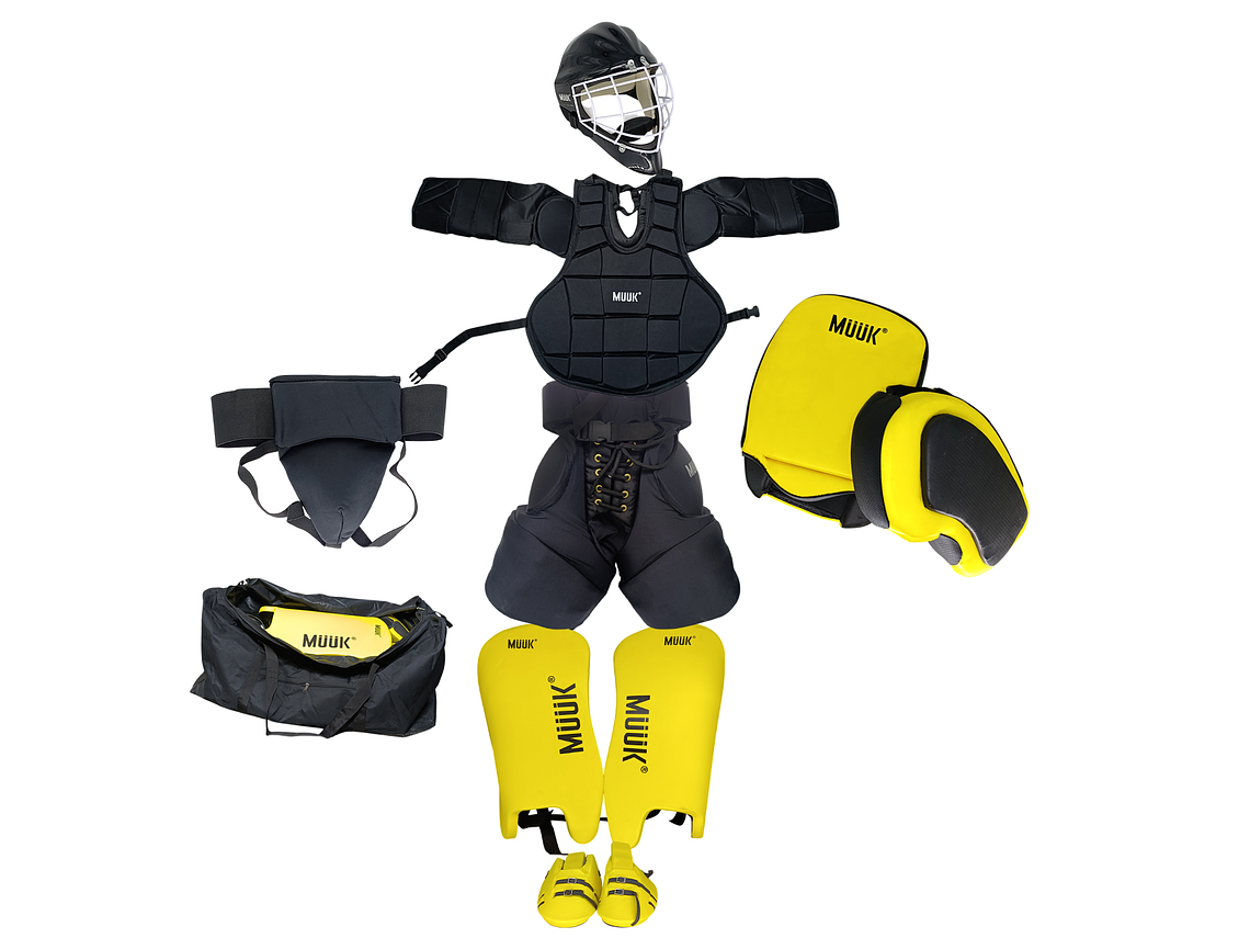 Set Traje de Arquero Hockey Césped + Casco & Bolso Adulto Muuk 1