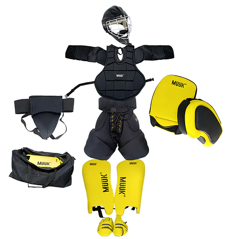 Set Traje de Arquero Hockey Césped + Casco & Bolso Adulto Muuk