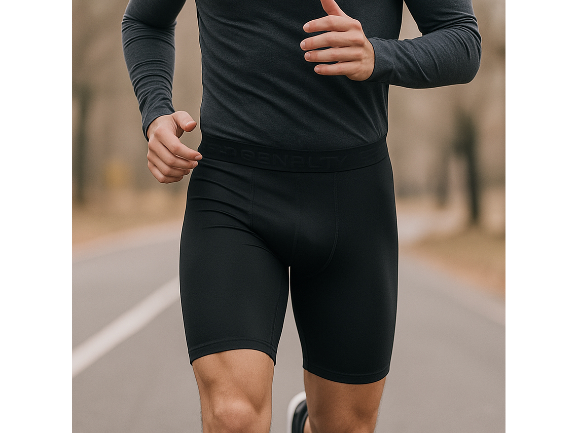 Calza Short Deportiva Penalty Skin S/Bolsillo Negro 2