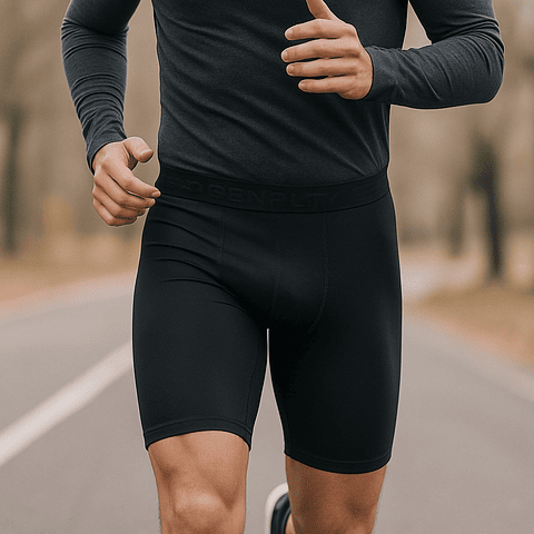 Calza Short Deportiva Penalty Skin S/Bolsillo Negro