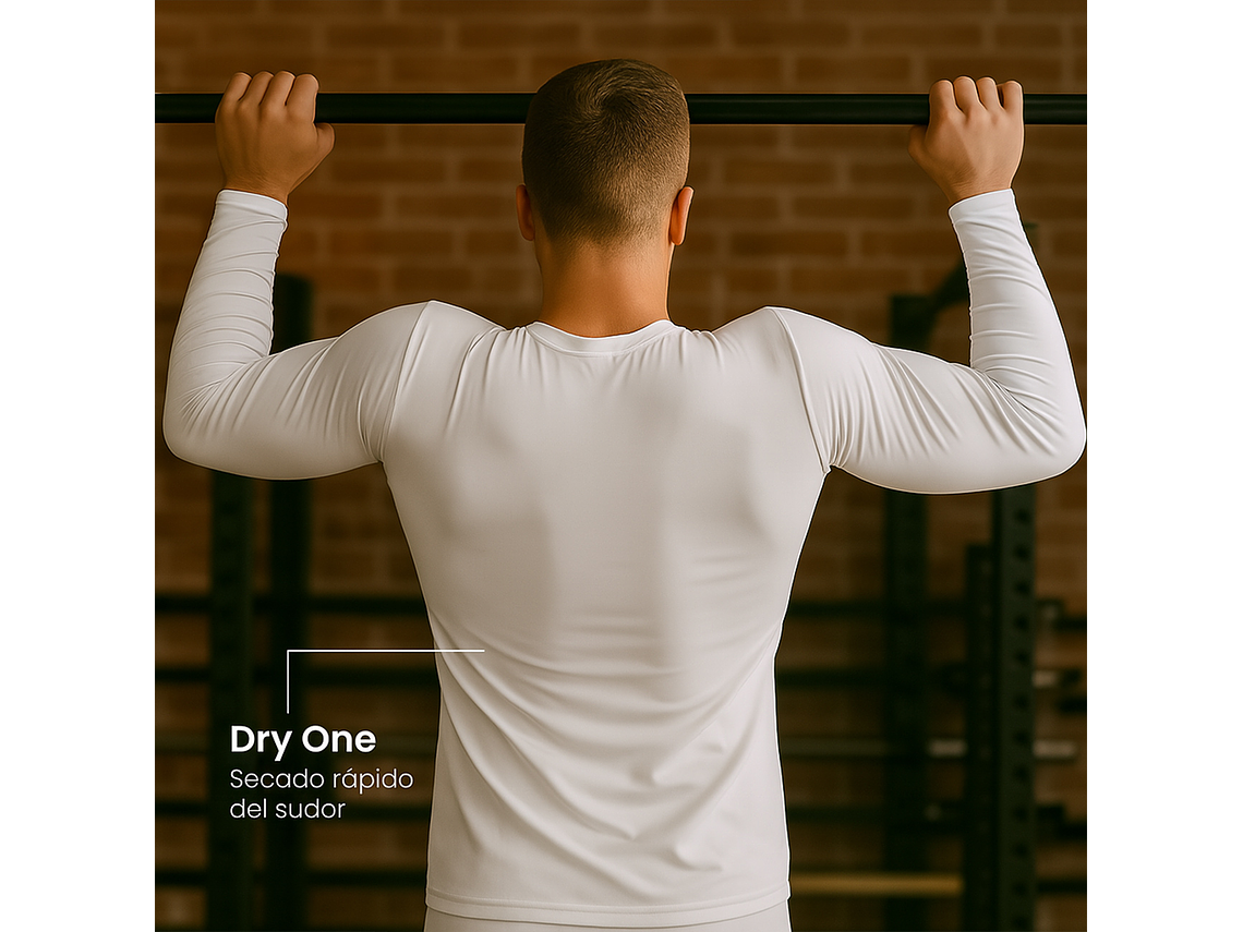 Polera Primera Capa Penalty Skin Termica Blanca 3