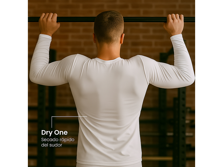 Polera Primera Capa Penalty Skin Termica Blanca 3