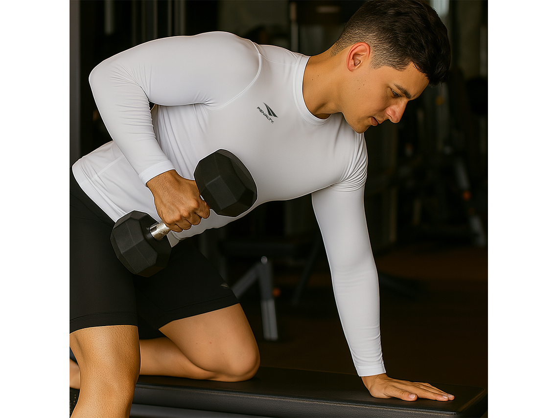 Polera Primera Capa Penalty Skin Termica Blanca 5