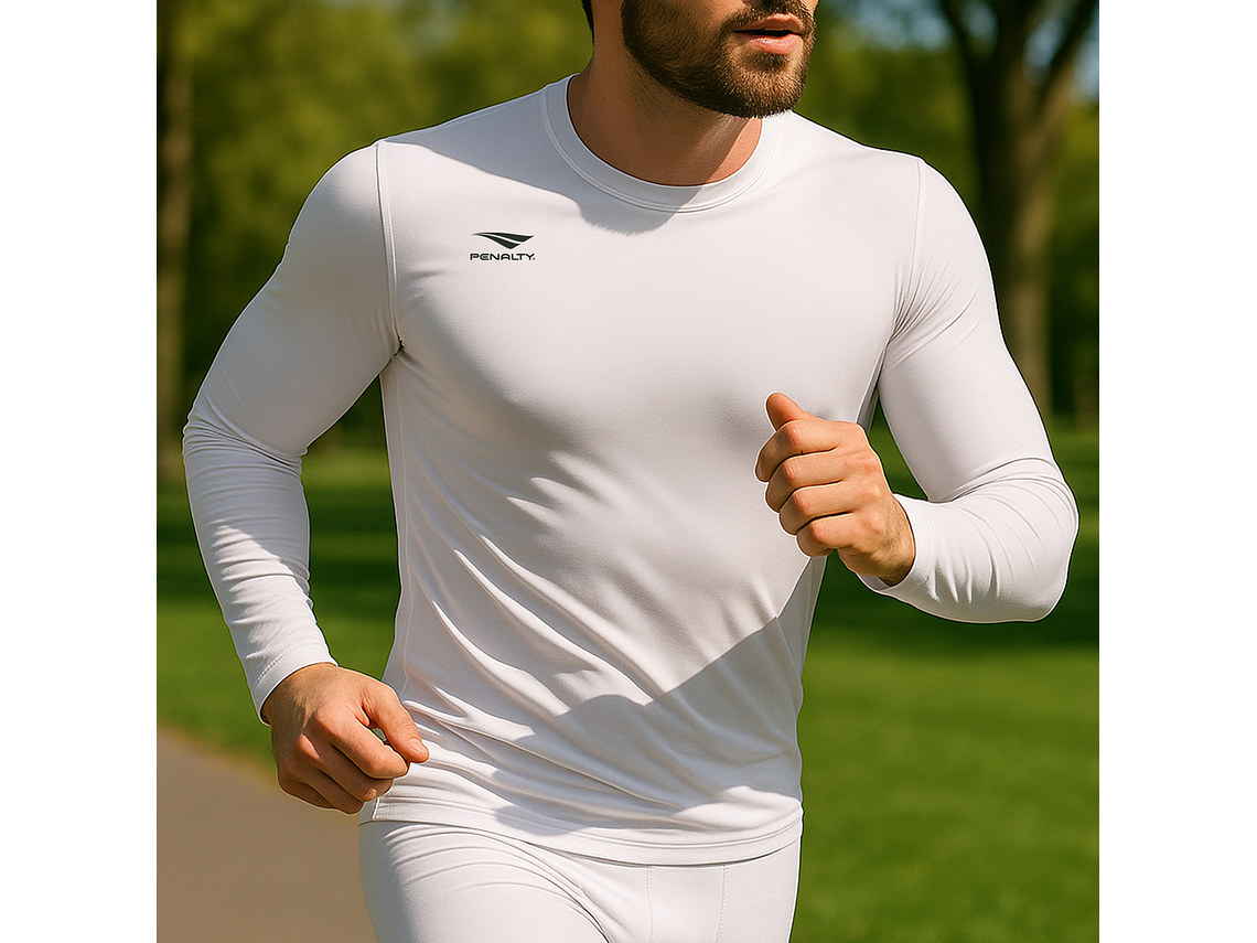 Polera Primera Capa Penalty Skin Termica Blanca 4