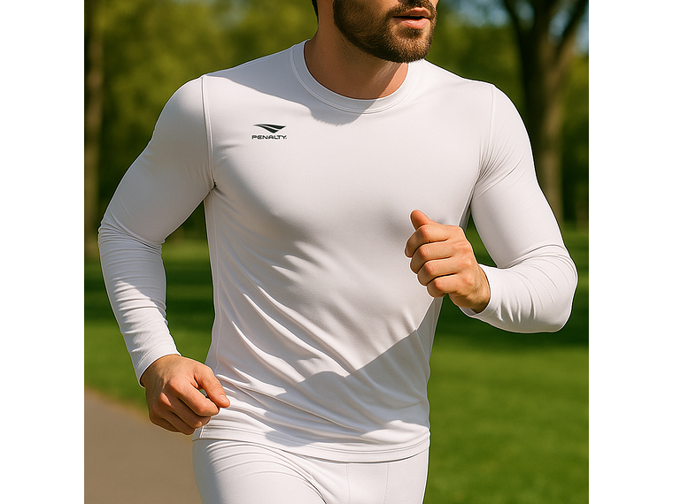 Polera Primera Capa Penalty Skin Termica Blanca 4