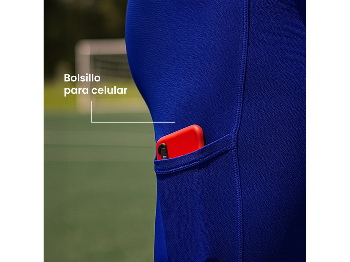 Calza Corta Penalty Skin 183 C/Bolsillo Azul Rey  2