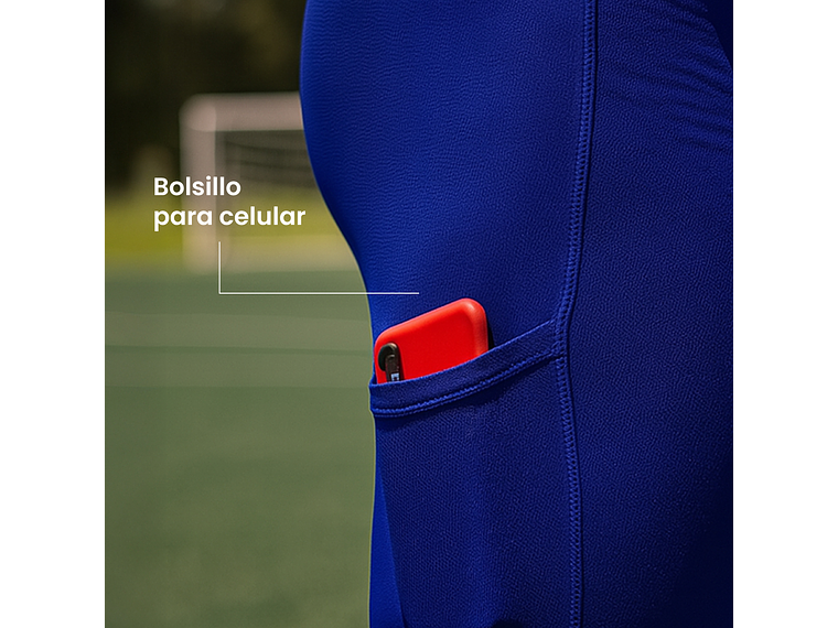 Calza Corta Penalty Skin 183 C/Bolsillo Azul Rey  2