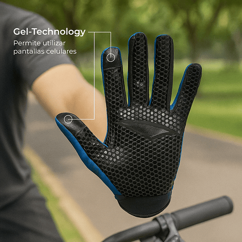 Guante de Ciclismo Multisport Touch Muuk Negro/Azul