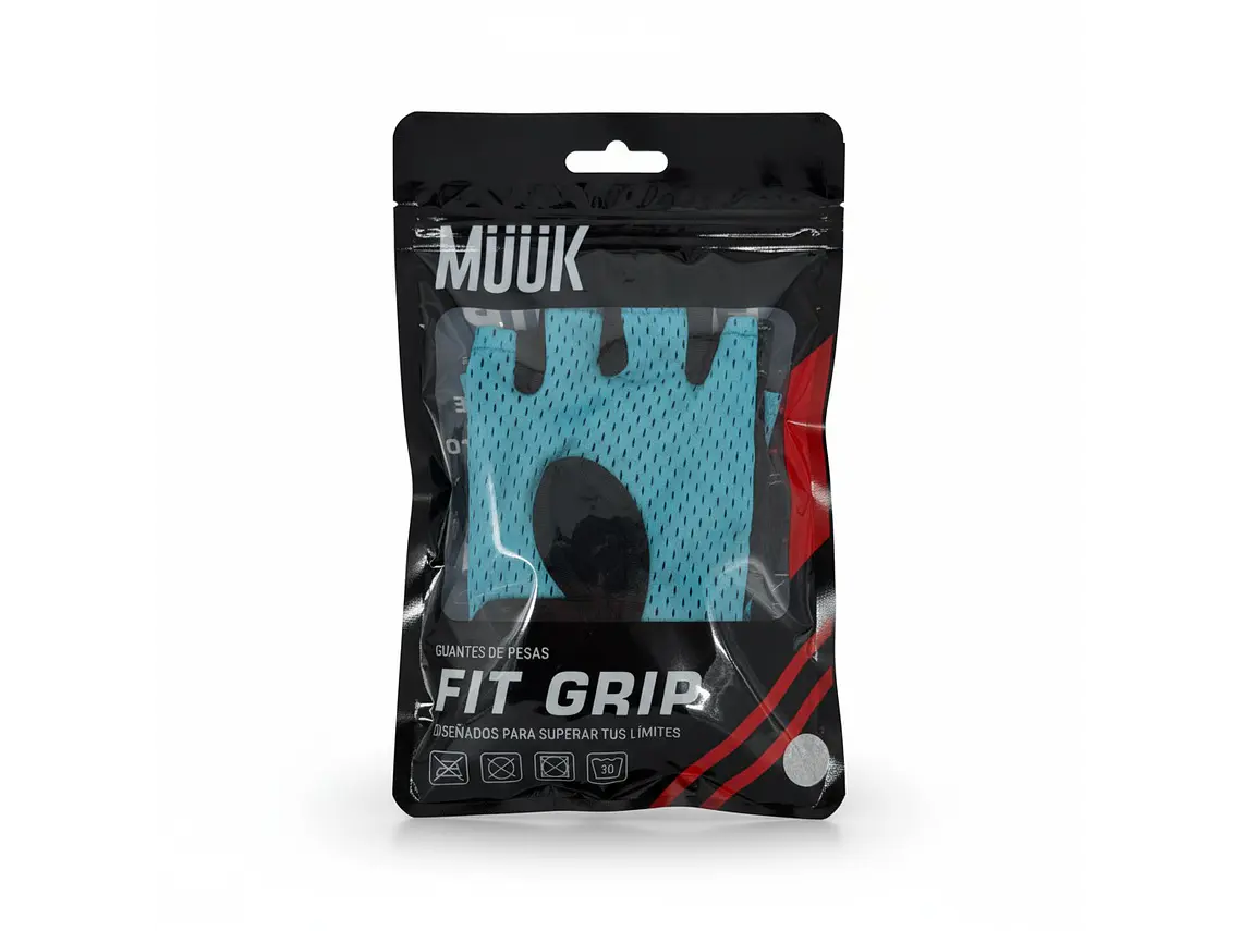 Guante de Pesas Muuk Fit Grip Celeste 10