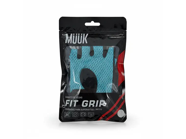 Guante de Pesas Muuk Fit Grip Celeste 10