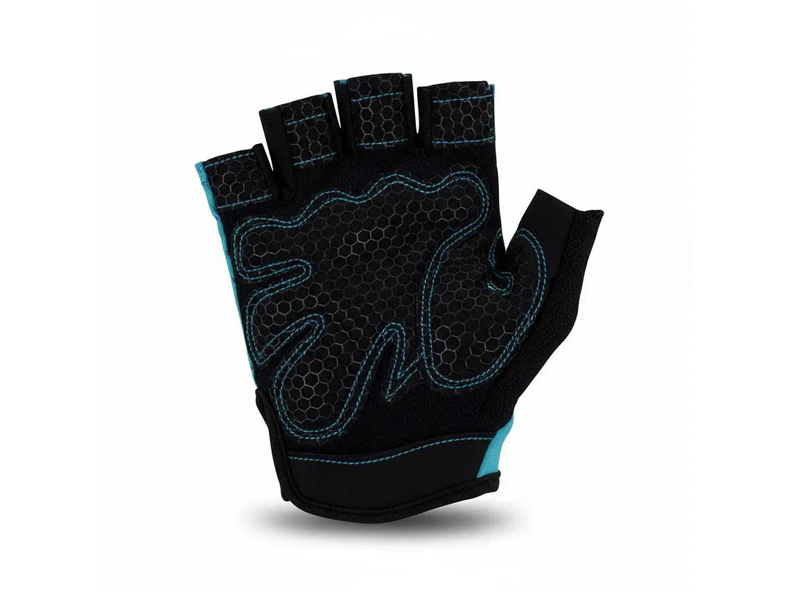 Guante de Pesas Muuk Fit Grip Celeste 4