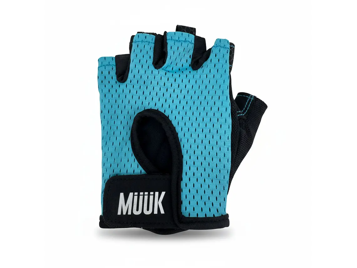 Guante de Pesas Muuk Fit Grip Celeste 3