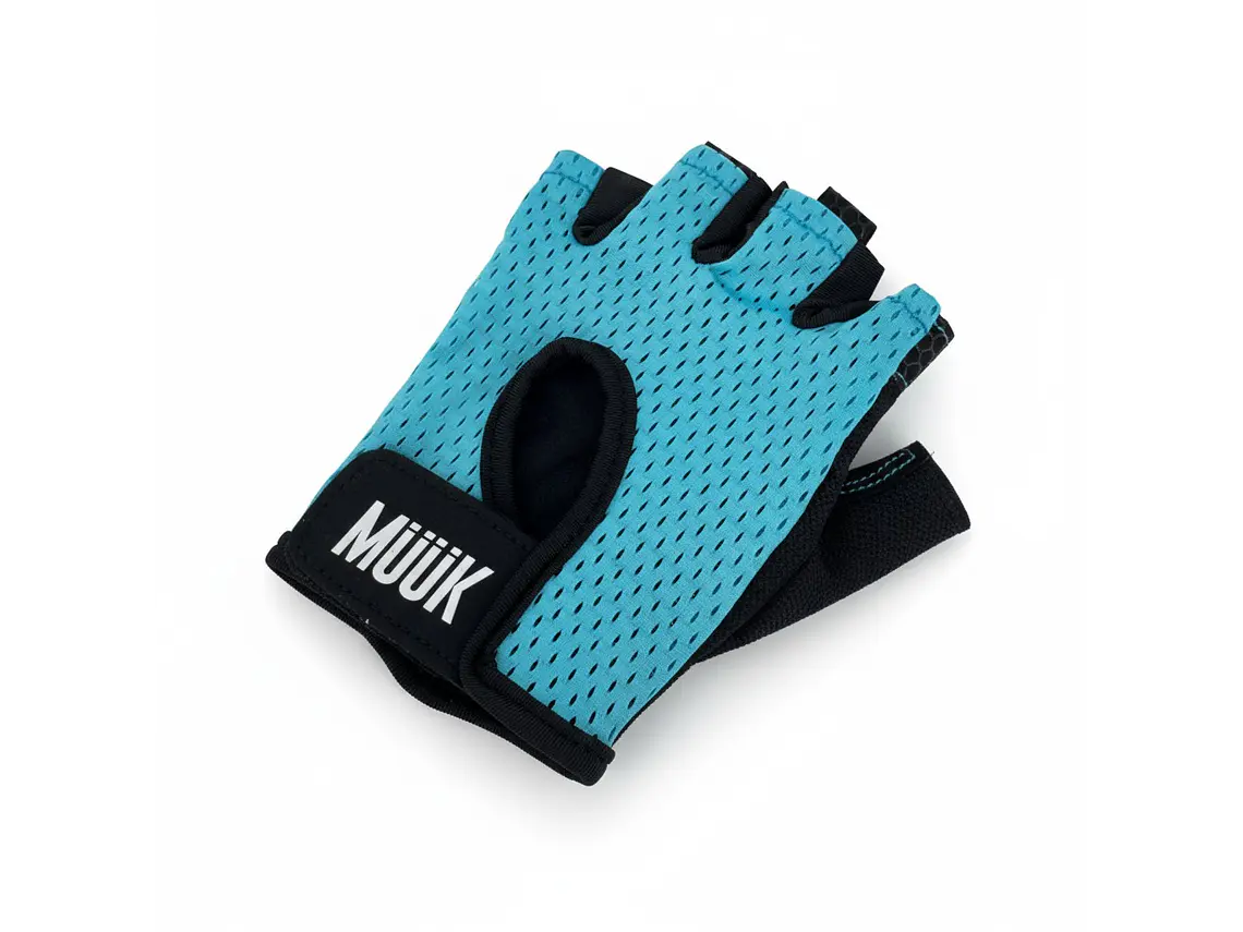 Guante de Pesas Muuk Fit Grip Celeste 5