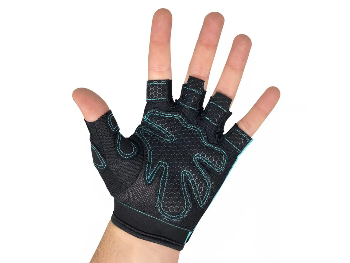 Guante de Pesas Muuk Fit Grip Celeste 6