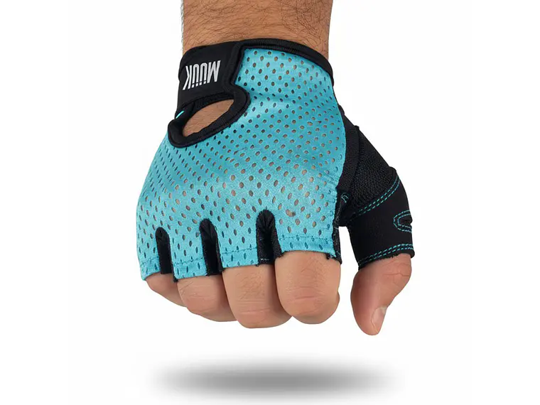 Guante de Pesas Muuk Fit Grip Celeste 1
