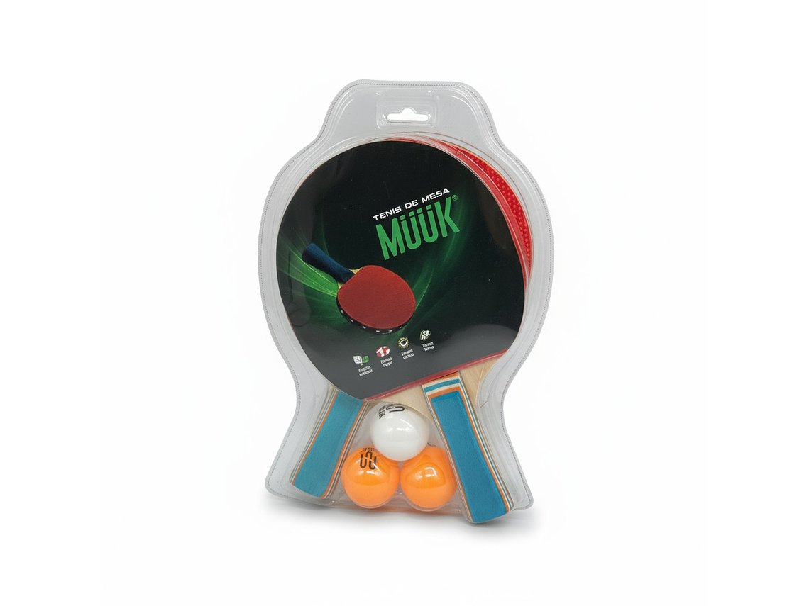 Set de Ping Pong Paletas + Pelotas Muuk First Shot 1