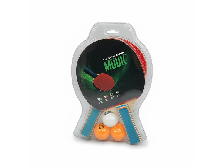 Set de Ping Pong Paletas + Pelotas Muuk First Shot 1