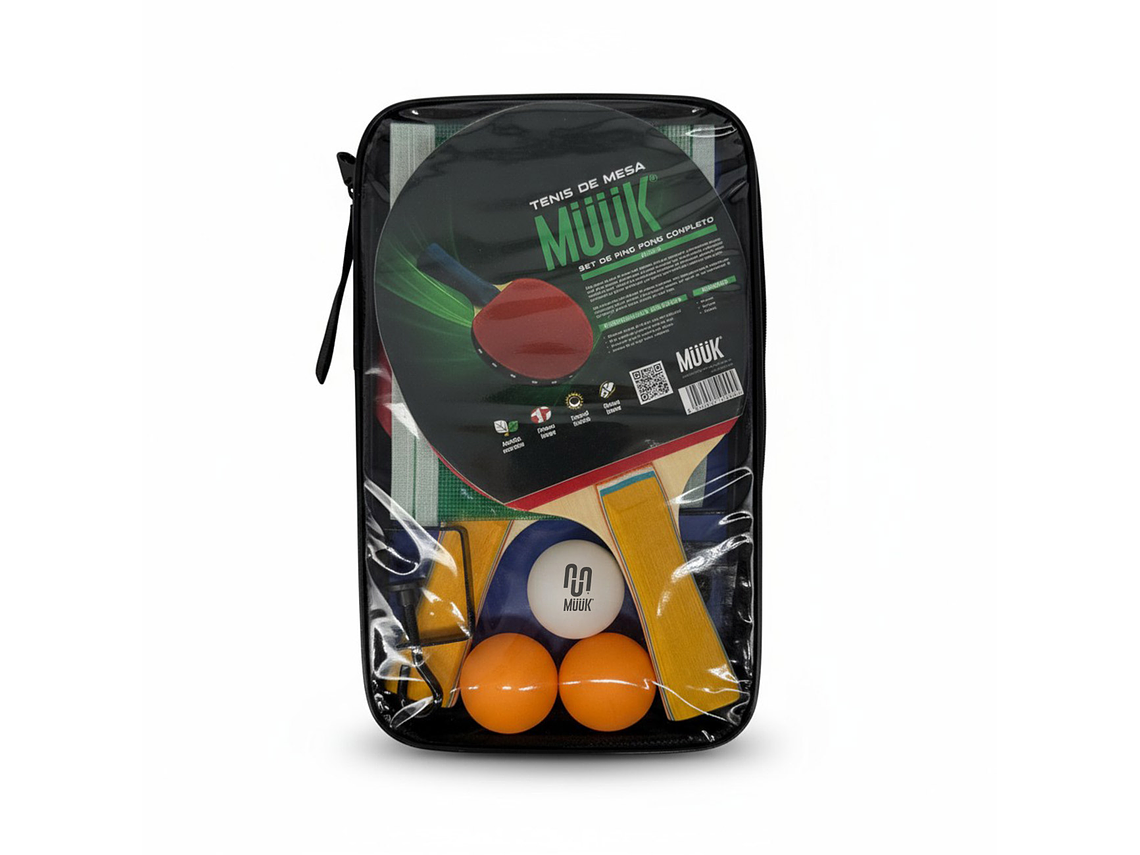Set de Ping Pong Paletas + Pelotas + Red Muuk 1