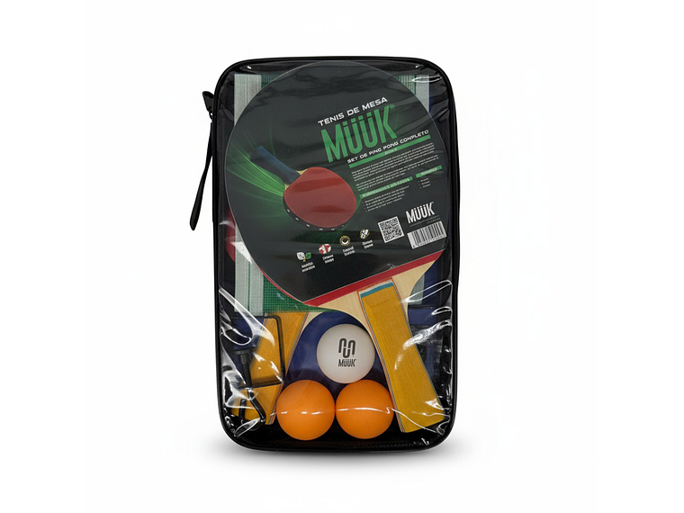 Set de Ping Pong Paletas + Pelotas + Red Muuk 1